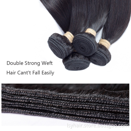 11.11 Crazy Sale Free Shipping Brazilian Straight Hair 3 Bundles with Lace Closure, 2019 Lowest Price Best Selling Hair